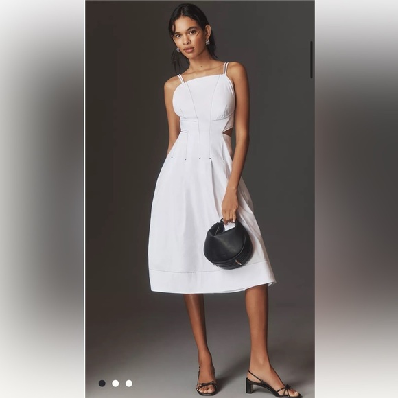 By Anthropologie Strappy Square-Neck
Apron Midi Dress NWOT - Picture 1 of 9